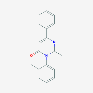 molecular formula C18H16N2O B12795646 2-Methyl-3-(2-methylphenyl)-6-phenyl-4(3H)-pyrimidinone CAS No. 87356-71-6