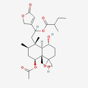 molecular formula C27H40O9 B12795654 Ajugamarin E 1 CAS No. 123297-94-9
