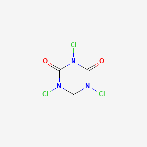 molecular formula C3H2Cl3N3O2 B12795676 1,3,5-Trichloro-1,3,5-triazinane-2,4-dione CAS No. 67700-33-8
