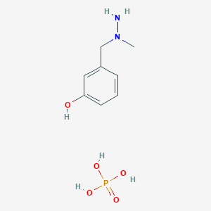 molecular formula C8H15N2O5P B12795685 N-(3-Hydroxybenzyl)-N-methyl hydrazine dihydrogen phosphate CAS No. 3426-07-1