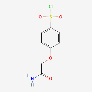 molecular formula C8H8ClNO4S B1279571 4-Carbamoylmethoxy-benzenesulfonyl chloride CAS No. 69986-21-6