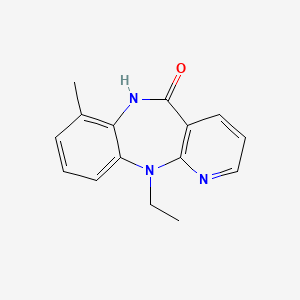 molecular formula C15H15N3O B12795717 N11-Ethyl-7-methyl-6,11-dihydro-5H-pyrido(2,3-b)(1,5)benzodiazepin-5-one CAS No. 133626-67-2