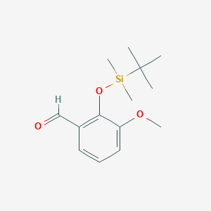 molecular formula C14H22O3Si B1279572 Benzaldehyde, 2-[[(1,1-dimethylethyl)dimethylsilyl]oxy]-3-methoxy- CAS No. 126357-82-2