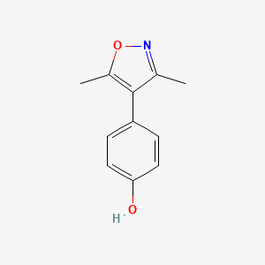 molecular formula C11H11NO2 B1279576 4-(3,5-Dimethylisoxazol-4-YL)phenol CAS No. 875628-75-4