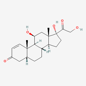 molecular formula C21H30O5 B12795767 4,5-Dihydroprednisolone, (5beta)- CAS No. 566-34-7