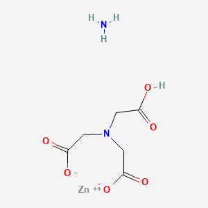 molecular formula C6H10N2O6Zn B12795816 Nitrilotriacetic acid ammonium zinc salt CAS No. 68015-78-1