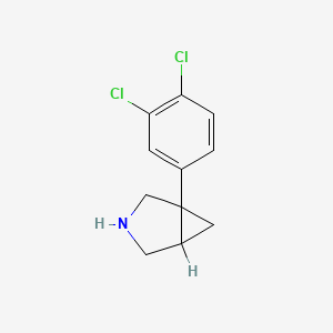 molecular formula C11H11Cl2N B1279584 1-(3,4-Dichlorophenyl)-3-azabicyclo[3.1.0]hexane CAS No. 66504-40-3