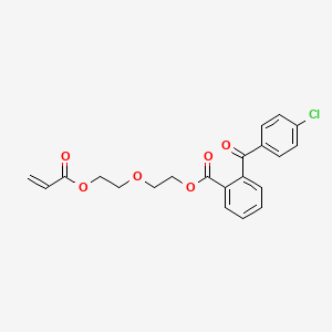 molecular formula C21H19ClO6 B12795852 2-[2-[(1-Oxo-2-propenyl)oxy]ethoxy]ethyl 2-(4-chlorobenzoyl)benzoate CAS No. 82168-34-1