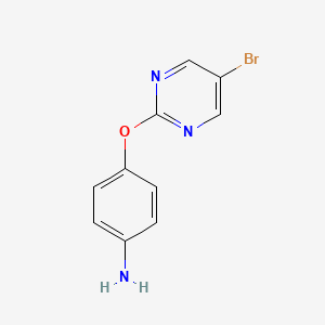 molecular formula C10H8BrN3O B1279586 4-((5-Bromopyrimidin-2-yl)oxy)aniline CAS No. 76660-37-2