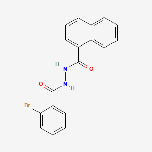 molecular formula C18H13BrN2O2 B12795862 N'-(2-bromobenzoyl)naphthalene-1-carbohydrazide CAS No. 73826-60-5