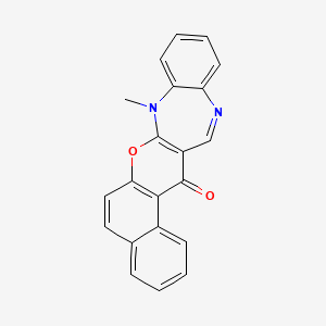 molecular formula C21H14N2O2 B12795865 15-methyl-13-oxa-15,22-diazapentacyclo[12.9.0.03,12.04,9.016,21]tricosa-1(14),3(12),4,6,8,10,16,18,20,22-decaen-2-one CAS No. 81684-73-3