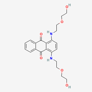 molecular formula C22H26N2O6 B12795885 1,4-Bis((2-(2-hydroxyethoxy)ethyl)amino)anthra-9,10-quinone CAS No. 47645-63-6