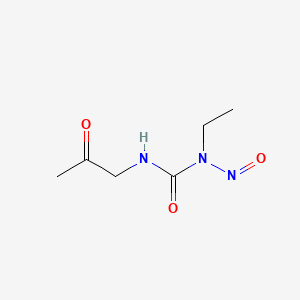 molecular formula C6H11N3O3 B12795922 N-Ethyl-N'-(2-oxopropyl)-N-nitrosourea CAS No. 110559-84-7