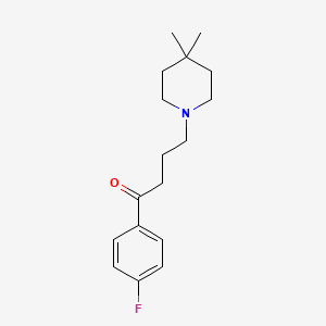 molecular formula C17H24FNO B12795936 Butyrophenone, 4-(4,4-dimethylpiperidino)-4'-fluoro- CAS No. 5536-41-4