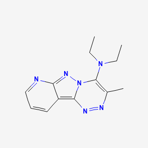 molecular formula C13H16N6 B12795998 N,N-diethyl-5-methyl-3,4,7,8,10-pentazatricyclo[7.4.0.02,7]trideca-1,3,5,8,10,12-hexaen-6-amine CAS No. 64808-49-7