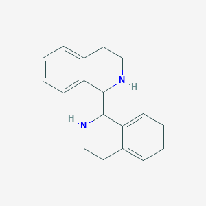 molecular formula C18H20N2 B12796012 1,1',2,2',3,3',4,4'-Octahydro-1,1'-biisoquinoline CAS No. 84500-68-5