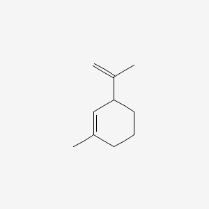 molecular formula C10H16 B12796038 Cyclohexene, 1-methyl-3-(1-methylethenyl)- CAS No. 499-03-6