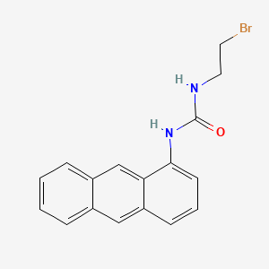 molecular formula C17H15BrN2O B12796052 Urea, 1-(1-anthryl)-3-(2-bromoethyl)- CAS No. 102434-02-6