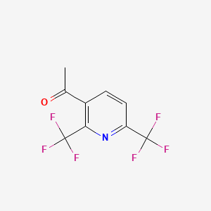 molecular formula C9H5F6NO B1279607 1-(2,6-Bis-trifluoromethyl-pyridin-3-yl)-ethanone 