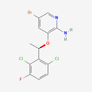 molecular formula C13H10BrCl2FN2O B1279608 (R)-5-Bromo-3-(1-(2,6-dichloro-3-fluorophenyl)ethoxy)pyridin-2-amine CAS No. 877399-00-3
