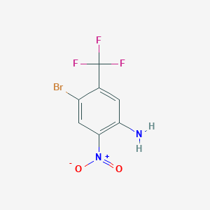 molecular formula C7H4BrF3N2O2 B1279612 4-溴-2-硝基-5-(三氟甲基)苯胺 CAS No. 683241-86-3