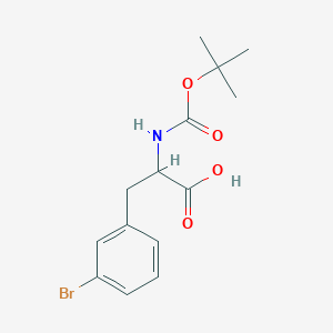 B1279614 3-(3-bromophenyl)-2-[(2-methylpropan-2-yl)oxycarbonylamino]propanoic Acid CAS No. 82278-95-3