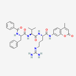 molecular formula C37H43N7O6 B1279615 BZ-Phe-val-arg-amc CAS No. 88899-22-3