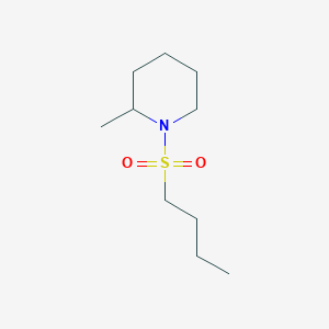 molecular formula C10H21NO2S B12796156 1-(Butane-1-sulfonyl)-2-methylpiperidine CAS No. 40951-43-7