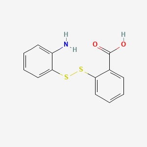 molecular formula C13H11NO2S2 B12796189 2-((2-Aminophenyl)dithio)benzoic acid CAS No. 5301-13-3