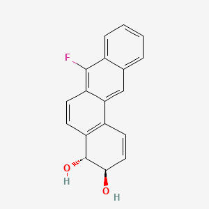 molecular formula C18H13FO2 B12796191 trans-3,4-Dihydroxy-3,4-dihydro-7-fluorobenz(a)anthracene CAS No. 89577-38-8