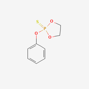 molecular formula C8H9O3PS B12796193 2-Phenoxy-1,3,2-dioxaphospholane 2-sulfide CAS No. 24453-83-6