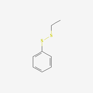 molecular formula C8H10S2 B12796266 Disulfide, ethyl phenyl CAS No. 4032-81-9