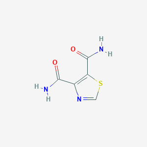 molecular formula C5H5N3O2S B12796283 4,5-Thiazoledicarboxamide CAS No. 7464-10-0