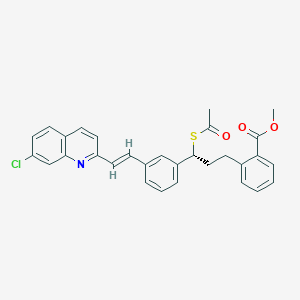 molecular formula C30H26ClNO3S B1279633 Methyl 2-[(3R)-3-acetylsulfanyl-3-[3-[(E)-2-(7-chloroquinolin-2-yl)ethenyl]phenyl]propyl]benzoate 