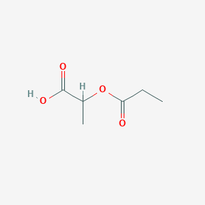 molecular formula C6H10O4 B12796346 2-Propanoyloxypropanoic acid CAS No. 30379-61-4