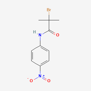 molecular formula C10H11BrN2O3 B12796347 2-bromo-2-methyl-N-(4-nitrophenyl)propanamide CAS No. 2322-52-3
