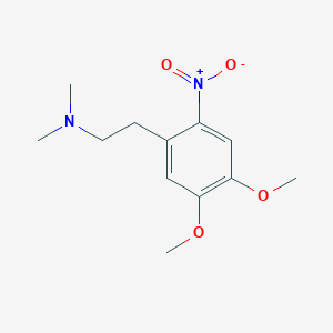 molecular formula C12H18N2O4 B12796355 2-(4,5-dimethoxy-2-nitrophenyl)-N,N-dimethylethanamine CAS No. 57267-14-8