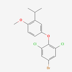 molecular formula C16H15BrCl2O2 B1279636 5-Bromo-1,3-dichloro-2-(3-isopropyl-4-methoxyphenoxy)benzene CAS No. 525575-58-0