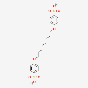 molecular formula C20H26O8S2 B12796385 4-((8-(4-Sulfophenoxy)octyl)oxy)benzenesulfonic acid CAS No. 61575-11-9