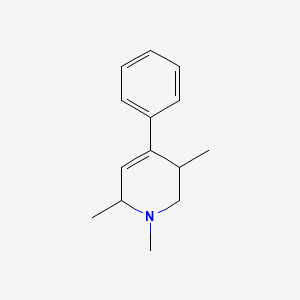 molecular formula C14H19N B12796390 1,2,5,6-Tetrahydro-1,2,5-trimethyl-4-phenylpyridine CAS No. 4986-03-2