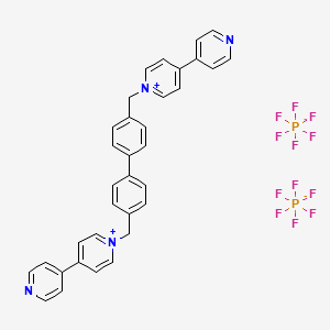 molecular formula C34H28F12N4P2 B1279640 1,1'-[Biphenyl-4,4'-diylbis(methylene)]bis(4,4'-bipyridinium) Bis(hexafluorophosphate) CAS No. 134815-78-4