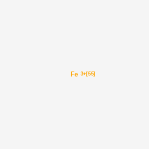 molecular formula Fe+3 B12796416 Iron, isotope of mass 55 (55Fe3+) CAS No. 91776-95-3