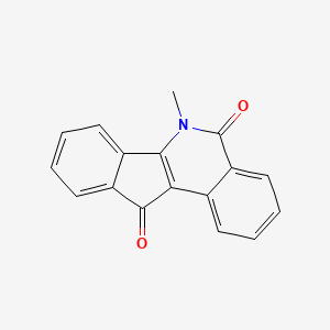 molecular formula C17H11NO2 B12796450 6-Methyl-5H-indeno(1,2-c)isoquinoline-5,11(6H)-dione CAS No. 5291-18-9