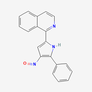 molecular formula C19H13N3O B12796532 1-(4-Nitroso-5-phenyl-1H-pyrrol-2-yl)isoquinoline CAS No. 13226-13-6