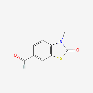 molecular formula C9H7NO2S B1279658 3-甲基-2-氧代-2,3-二氢-1,3-苯并噻唑-6-甲醛 CAS No. 175693-04-6
