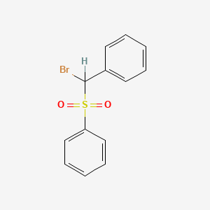 molecular formula C13H11BrO2S B12796607 (Bromo(phenylsulfonyl)methyl)benzene CAS No. 15296-88-5