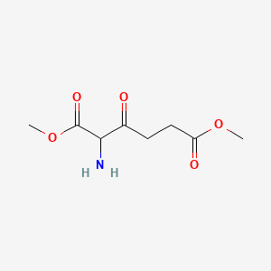molecular formula C8H13NO5 B12796651 Dimethyl 2-amino-3-oxoadipate hydrochloride CAS No. 6317-41-5