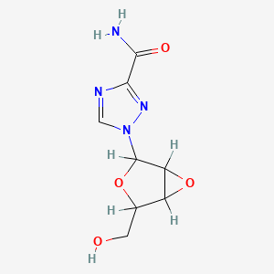molecular formula C8H10N4O4 B12796659 2',3'-Epoxy Ribavirin CAS No. 131922-29-7