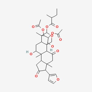 molecular formula C35H46O12 B12796683 Meliatoxin B1 CAS No. 87617-81-0