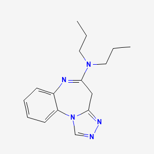 molecular formula C16H21N5 B12796701 N,N-Dipropyl-4H-[1,2,4]triazolo[4,3-a][1,5]benzodiazepin-5-amine CAS No. 137731-05-6